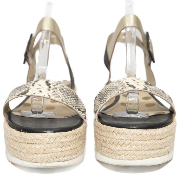 Boden Black Snakeskin Platform Espadrilles Sandals Size 39 US 9 - Picture 3 of 9